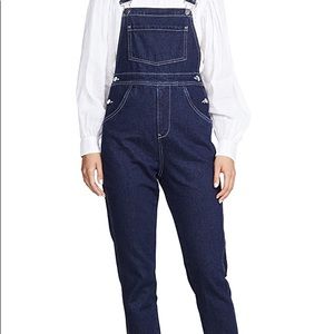 BRAND NEW WeWoreWhat dark wash denim overalls